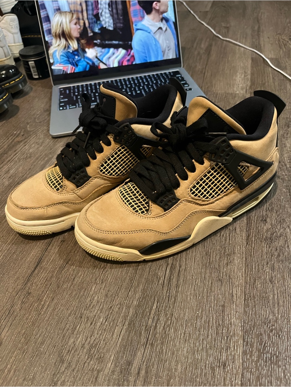 Nike Air Jordan 4 Retro "Mushroom" sneakers,